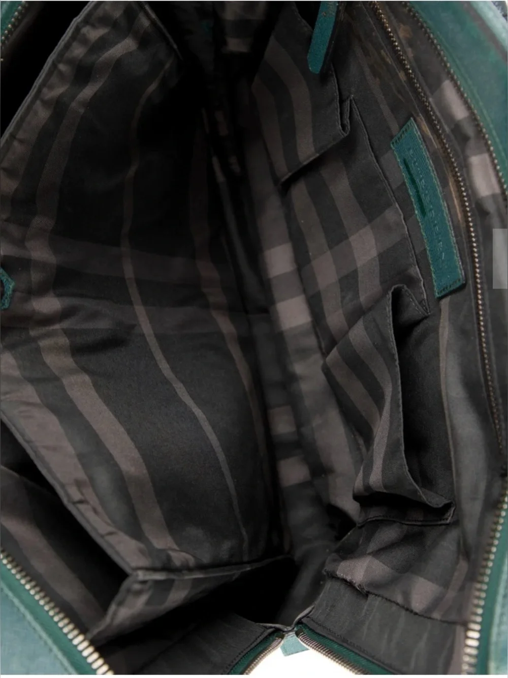Burberry Newburg Green Leather Briefcase/Slim Professional Bag